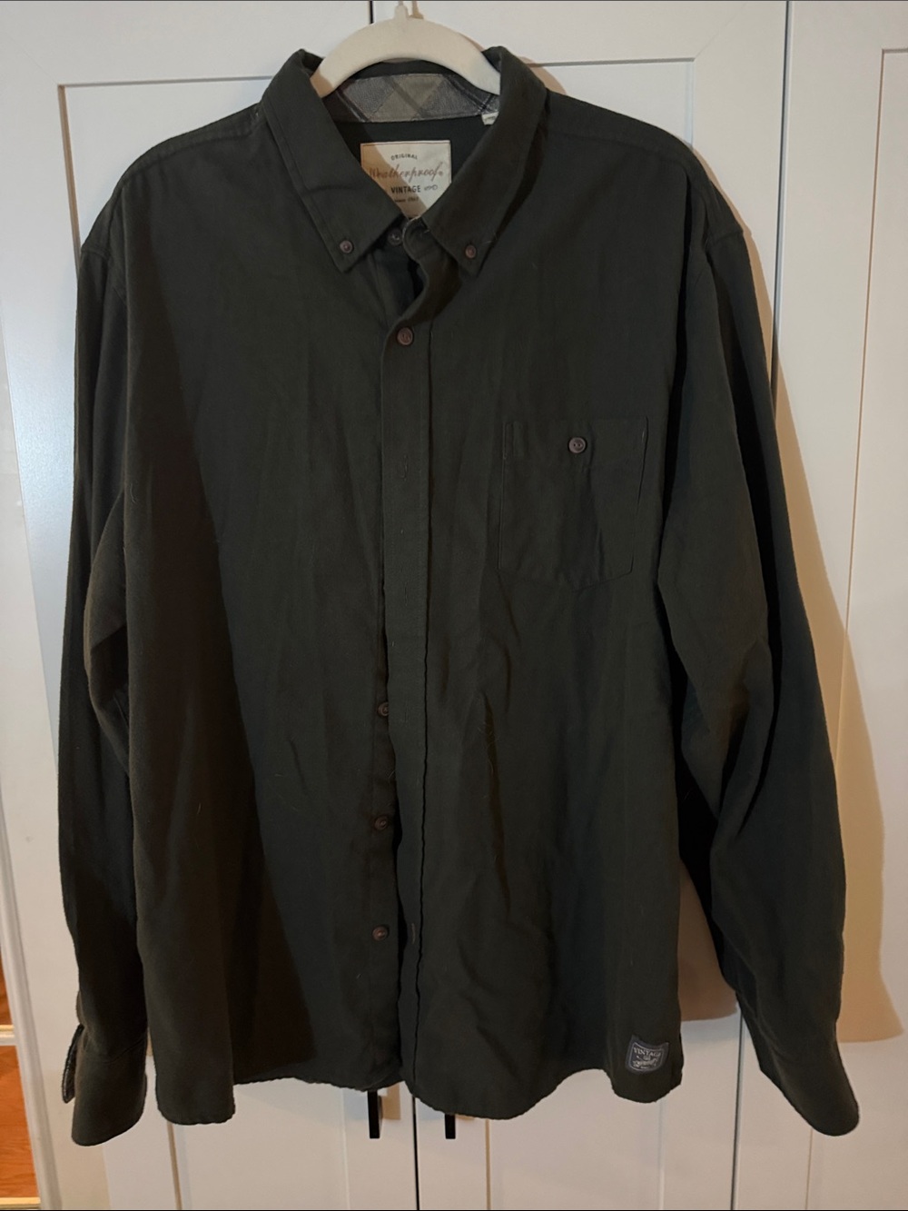 Weatherproof Men's Dark Hunter Green Button-Down Shirt